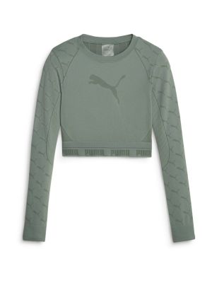 Tričko s dlhými rukávmi Puma zelená