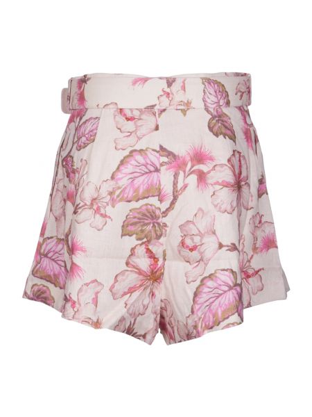 Geblümte leinen shorts Zimmermann pink