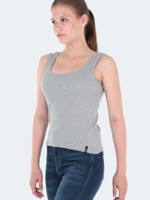 Marškinėliai slim fit Slazenger pilka