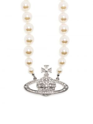 Náhrdelník s perlami Vivienne Westwood bílý