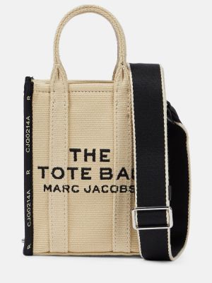 Bolsa de hombro de tejido jacquard Marc Jacobs beige