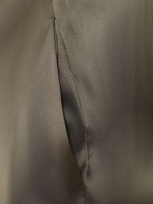 Jedwabne satynowe spodnie z niską talią Christopher Esber zielone