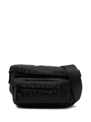 Pásek s potiskem Versace černý