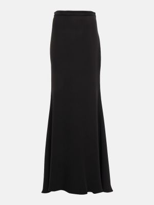 Jedwabna długa spódnica Valentino czarna
