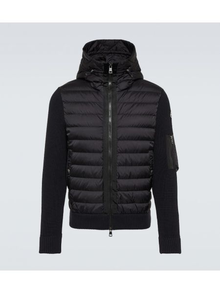 Piumino di lana Moncler nero