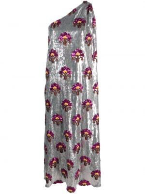 Κοκτέιλ φόρεμα με παγιέτες La Doublej ασημί