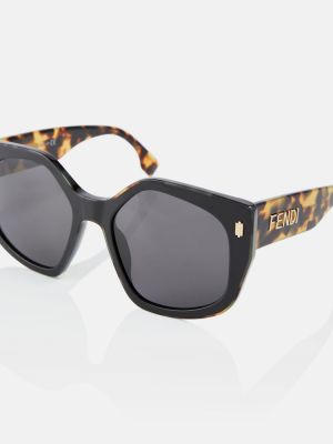 Oversized sluneční brýle Fendi hnědé