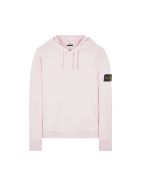 Jersey hoodie aus baumwoll Stone Island pink