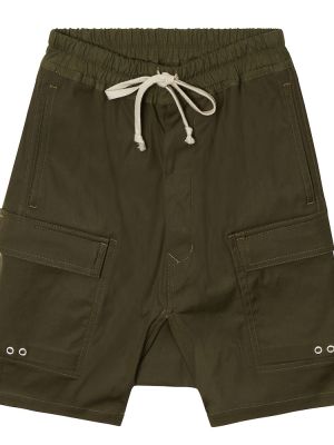 Cargo shorts i bomull för pojkar Rick Owens Kids grön