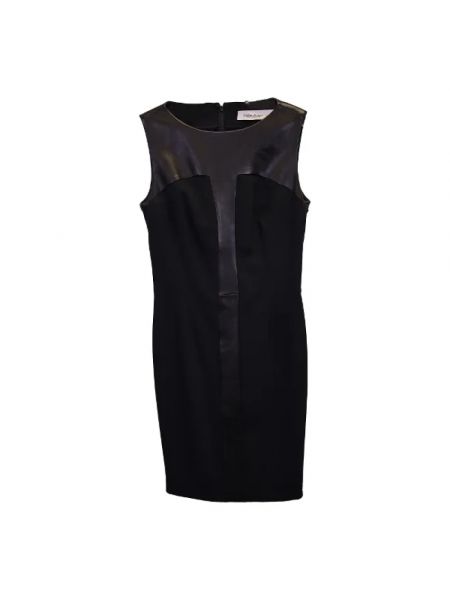 Sukienka skórzana retro Yves Saint Laurent Vintage czarna