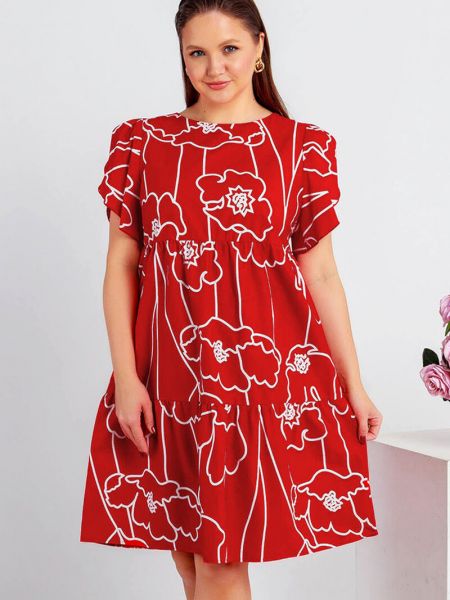 Платье Liza Fashion красное