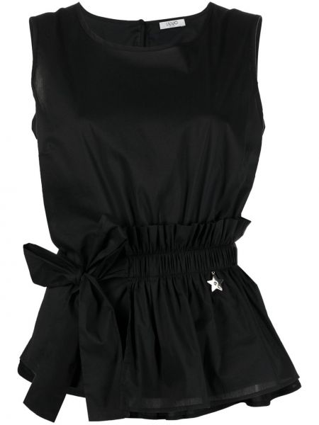 Блузка с завязками Liu Jo, черная