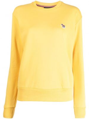 Sweatshirt aus baumwoll mit zebra-muster Ps Paul Smith gelb