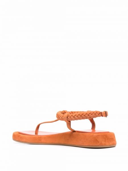 Sandály bez podpatku Giaborghini oranžové