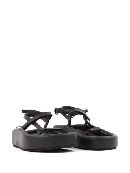 Kožené sandály Mm6 Maison Margiela černé