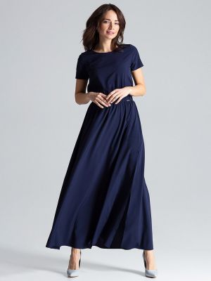 Синее длинное платье Lenitif