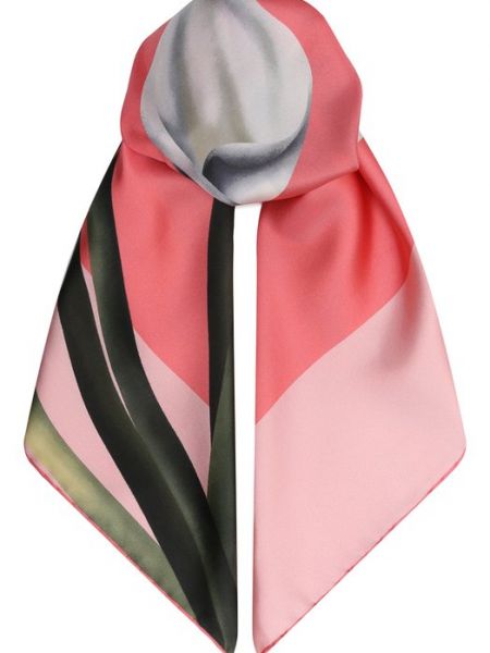Розовый шелковый платок Lanvin