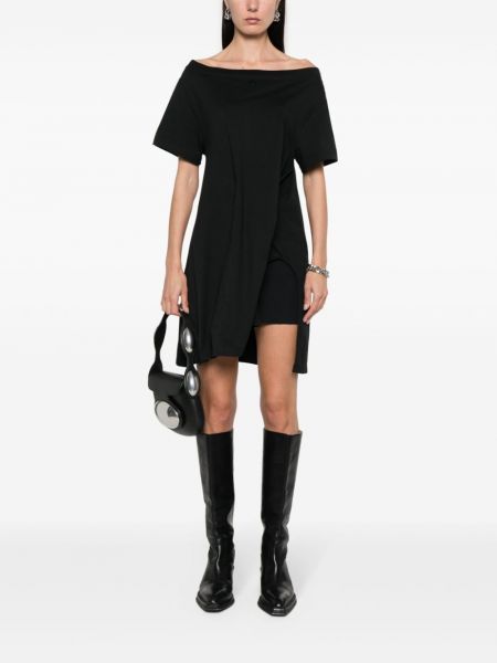 Asymetrické mini šaty Courrèges černé