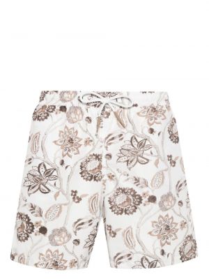 Kratke hlače s cvetličnim vzorcem s potiskom Eleventy bela