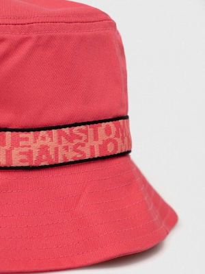 Хлопковая шляпа Tommy Jeans розовая