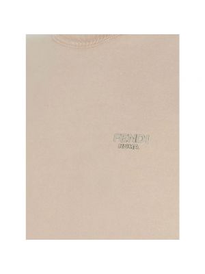 Camiseta de algodón Fendi beige