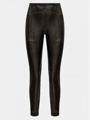 Pantalon de joggings en cuir en imitation cuir Spanx noir