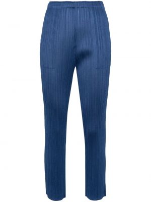 Spodnie slim fit Pleats Please Issey Miyake niebieskie