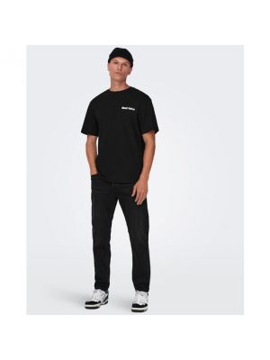 Pantalones bootcut Only & Sons negro