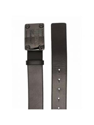 Cinturón de cuero Moschino negro