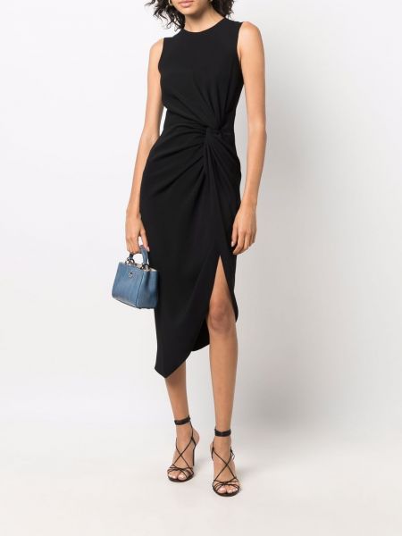 Vestido de cóctel sin mangas asimétrico Dolce & Gabbana negro