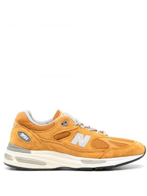 Szarvasbőr sneakers New Balance sárga