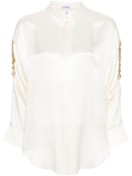 Svilena košulja Loewe bijela
