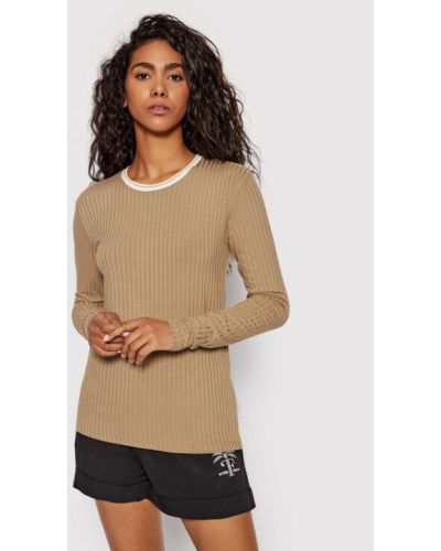 Femi Stories Bluză Clyde Bej Slim Fit