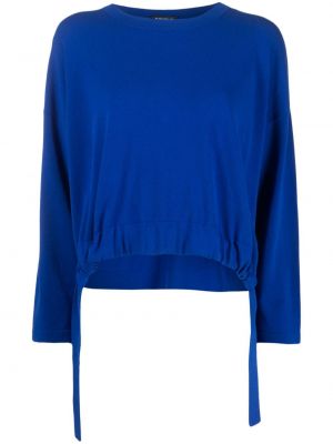 Пуловер с кръгло деколте Dondup синьо