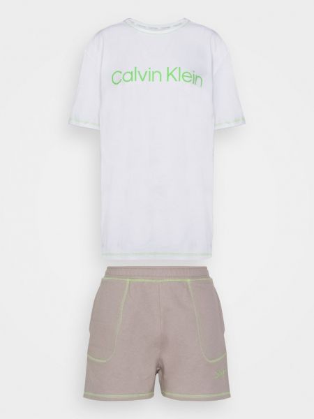 Piżama Calvin Klein Underwear beżowa