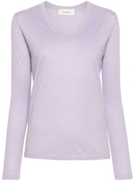 Kašmírový sveter Lisa Yang fialová