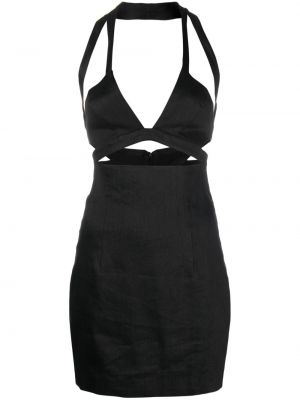 Černé lněné šaty Gauge81