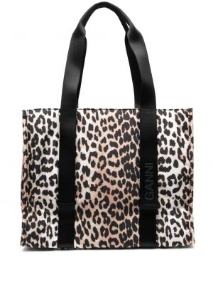 Nákupná taška s leopardím vzorom Ganni