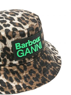 Leopardí klobouk s potiskem Barbour