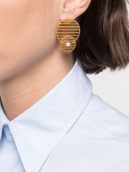 Boucles d'oreilles à motif géométrique à boucle Hsu Jewellery