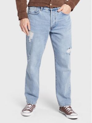 Priliehavé džínsy s rovným strihom Redefined Rebel modrá