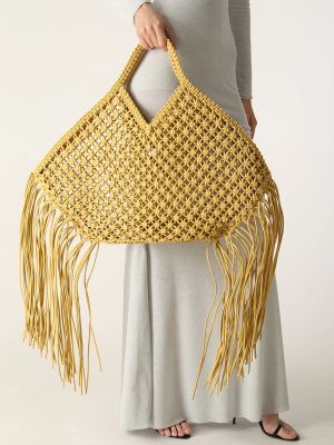 Плетеная сумка Yuzefi желтая