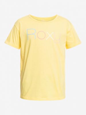Rövid ujjú pamut póló Roxy - sárga