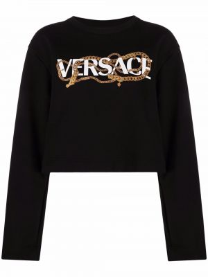 Trykt sweatshirt Versace svart