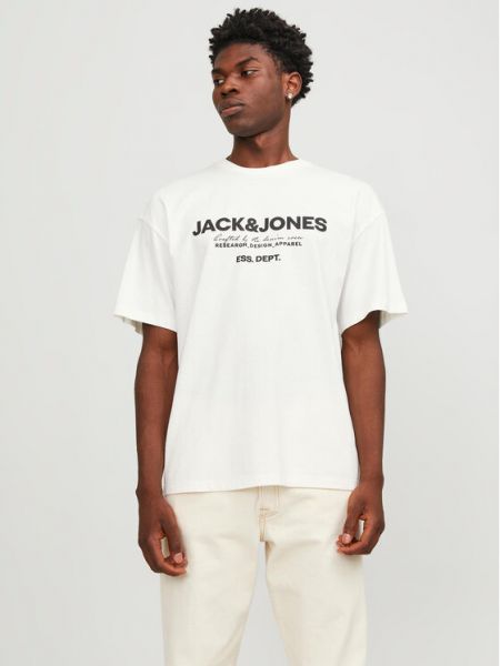 Relaxed fit marškinėliai Jack&jones balta