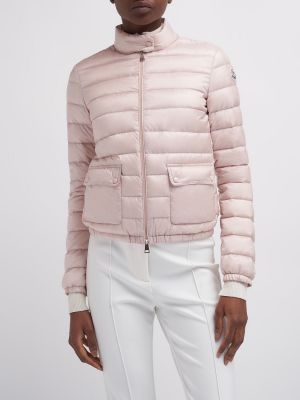 Nylonowa kurtka puchowa Moncler różowa
