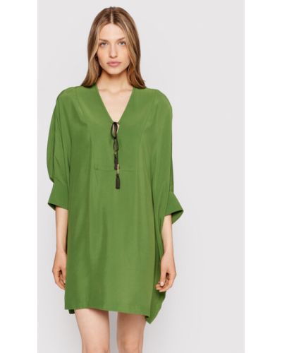 Sisley Hétköznapi ruha 4B5FLV015 Zöld Relaxed Fit