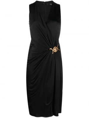 Plisované šaty Versace čierna