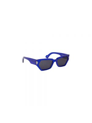 Okulary przeciwsłoneczne w geometryczne wzory Marcelo Burlon niebieskie