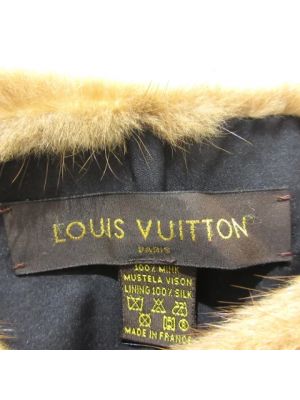 Szal z futerkiem Louis Vuitton Vintage brązowa